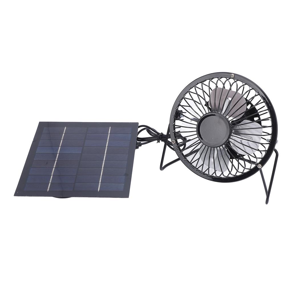 5W Solar Panel 5V High Performance Monocrystalline Solar Panel Charger with 4 Inches Fan for Outdoor Security Camera