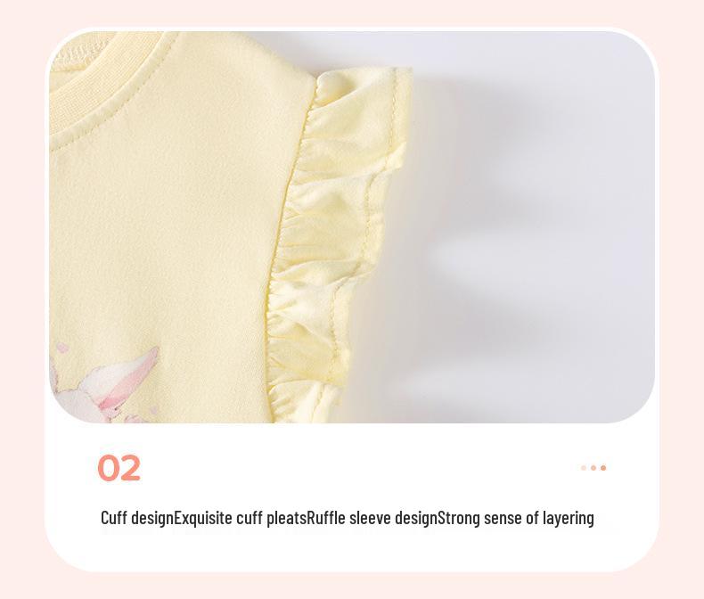 Children's Summer Cartoon T-shirt, Short Sleeve, European American Style, Cute Baby Girls' Top