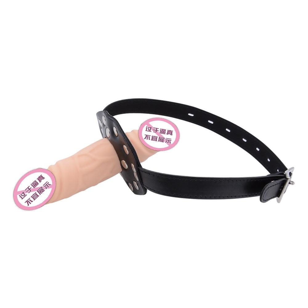 SM Double-Headed Silicone Dildos Ball Gag Deep Throat Penis Mouth Ball Couple Sexy Sex Product Gay Female Slave Training