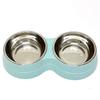 Stainless Steel Pet Drinking Dish Feeders Cat Puppy Feeding Supplies Small Dog Accessories Double Pet Bowls Dog Food Water Basin Meal Utensils 1pcs