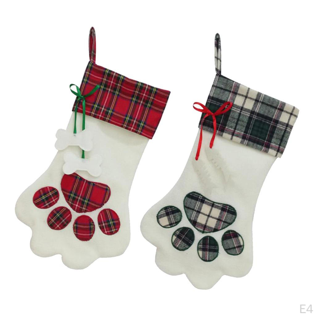 Christmas Fabric Candy Gift Bag Tree Hanging Decor