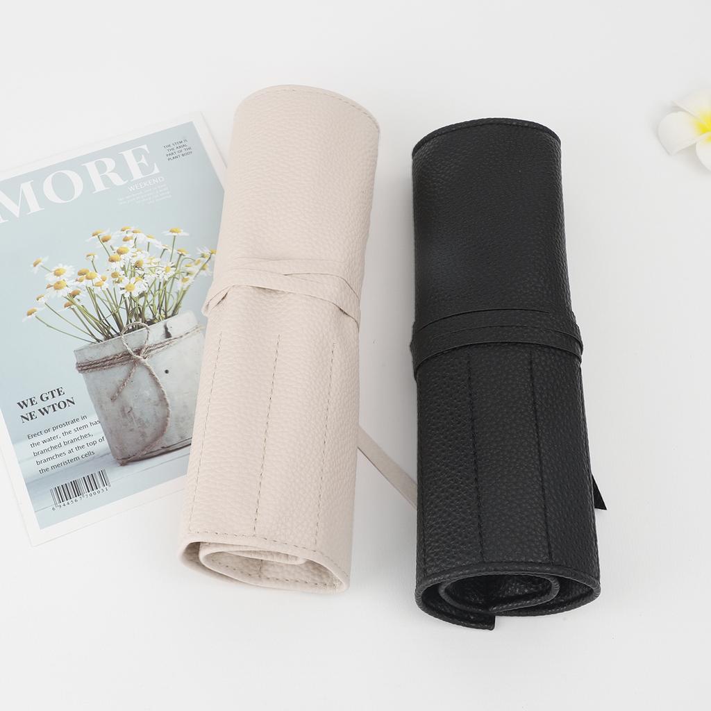 Aufrollbarer Make-up-Pinselhalter, Make-up-Pinsel-Organizer, Reise-Make-up-Pinsel-Tasche Kosmetiktaschen Beutel für Damen Augenbrauenpinsel