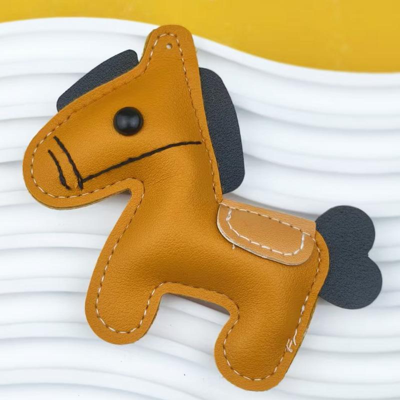 Year of the Horse, leather pony keychain pendant, simulated leather pony pendant, there will be money soon, trendy bag pendant.