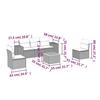 VidaXL Garden Lounge Set with Cushions 6 Pcs, Patio Sofas, Furniture Set, Outdoor Terrace Furniture, Beige 3225386