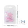 30PCS/Pack Aurora Resin Bow Nail Accessories Ice Transparent Stereoscopic Resin Nail Colorful Diamond Decoration