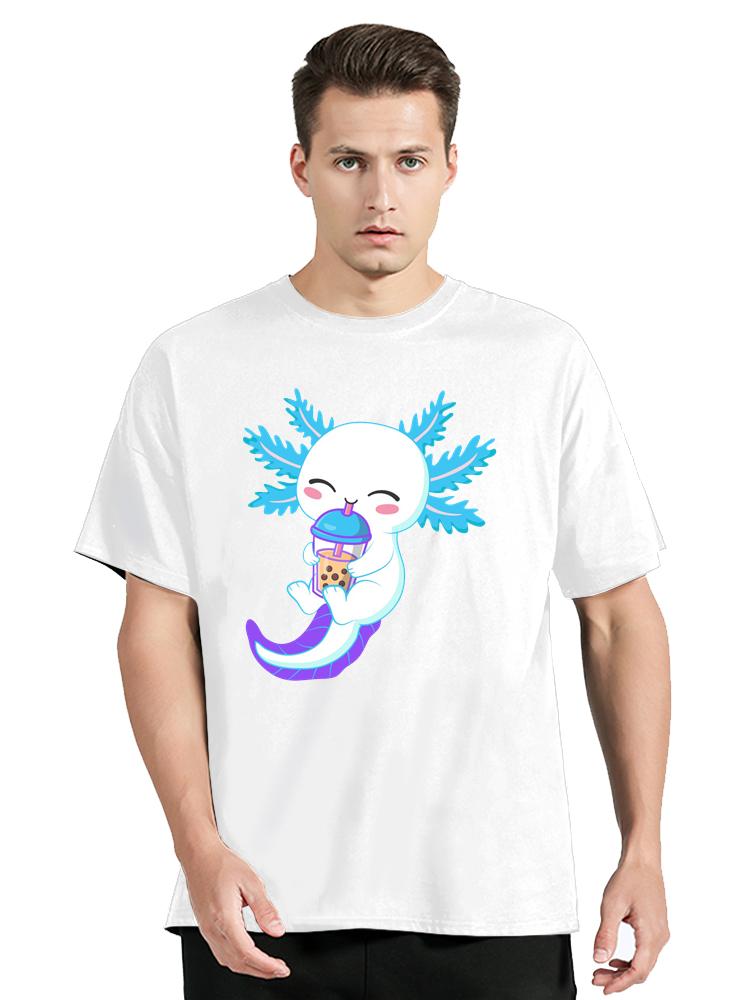 Ajolote Axolotl Übergroßes T-Shirt Sommer Herrenbekleidung Japanisch Fitness Fitness T-Shirt Anime Mode Baumwoll-T-Shirt Designer
