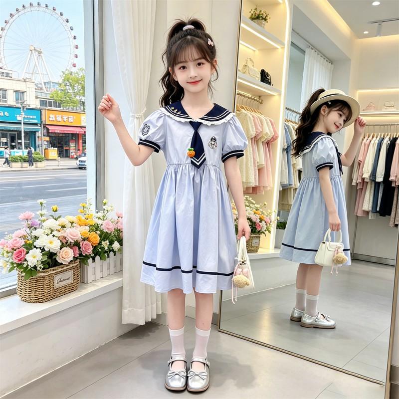 Girls Short Sleeve Dress Princess Style JoomGirls Over 4 Y.o. DressesGirls Cartoon