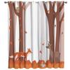 3D Cartoon Forest Animal Tree Fox Bear Rabbit Child Window Curtains Curtains for Living Room Decorative Items Living Room 2Panel