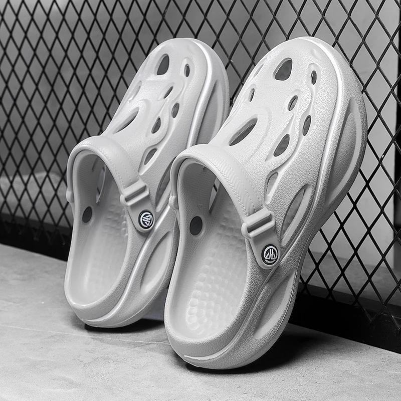 Fashion 2025 Men Shoes Slippers Men Garden Flat Sandals Platform Sandals Man Summer Sandals Male Sneakers Outdoor Flip Flops Home Clogs
