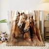 Majestic Brown Horses Blanket for all seasons blanket lunch break throw gift