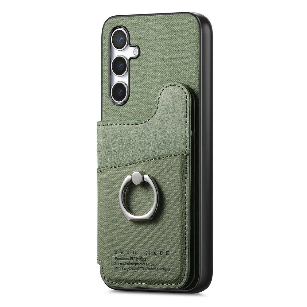 Wallet Double Button Magnet Leather RFID Card Case for Samsung Galaxy A56 A36 A26 A16 A06 A07 A57 A 16 56 A17 5G Flip Back Cover