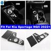 For Kia Sportage NQ5   2024 ABS Car Gear Shift Knob Panel Cover Center Console Sticker Decoration 2Pcs Trim Accessories