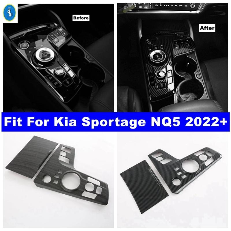 Per Kia Sportage NQ5 2024 ABS Pannello Copri Pomello Cambio Auto Console Centrale Adesivo Decorazione 2 Pezzi Accessori di Finitura