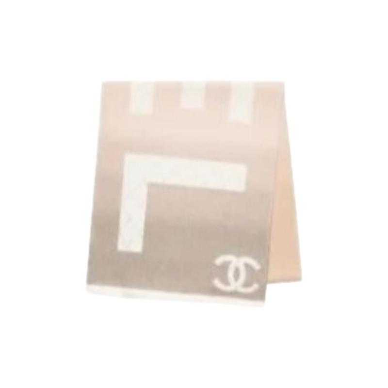

CHANEL [24K new product] two-color design - wool scarf, same style for men and women, couple model, pink рожевий