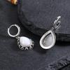 Orecchini Vintage in Argento Sterling S925 con Pietra Naturale di Lapislazzuli per Donna, Pietra di Moonstone, Regalo per Fidanzamento, Anniversario
