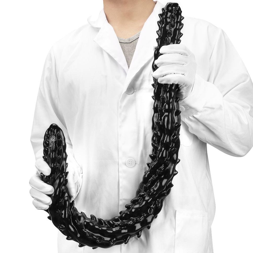 Oversized Long Double-headed Dildo Silicone Barbed Butt Plug Female Masturbator Fisting Realistic Dick Sex Toy Gay BDSM