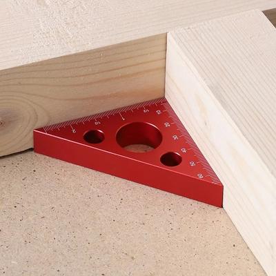 1 stuks Hoekliniaal Aluminiumlegering 45/90 Graden Mat Rechthoekige Hoekmeter Houtbewerkingsgereedschap Hoekliniaal