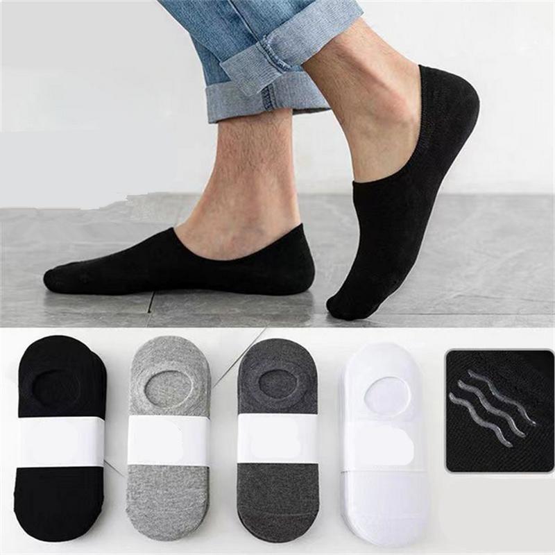 1/5/20 Pairs Cotton Ankle Socks For Womens Mens Couple Student Sports Running Solid Color Boat Socks Non-slip