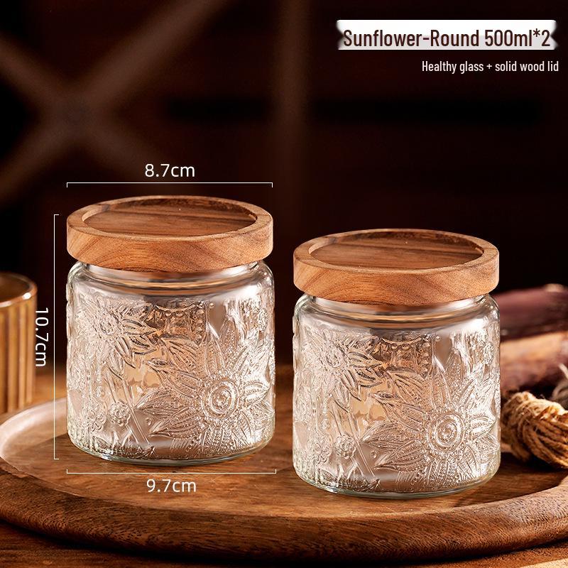 Luftdichtes Glasvorratsglas für Snacks, Trockenfrüchte, Tee, Zucker und Getreide