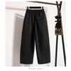 DIMANAF 2026 Plus Size Spring Summer Women Pants Elastic Waist Oversize Fashion Casual Long Pants Solid