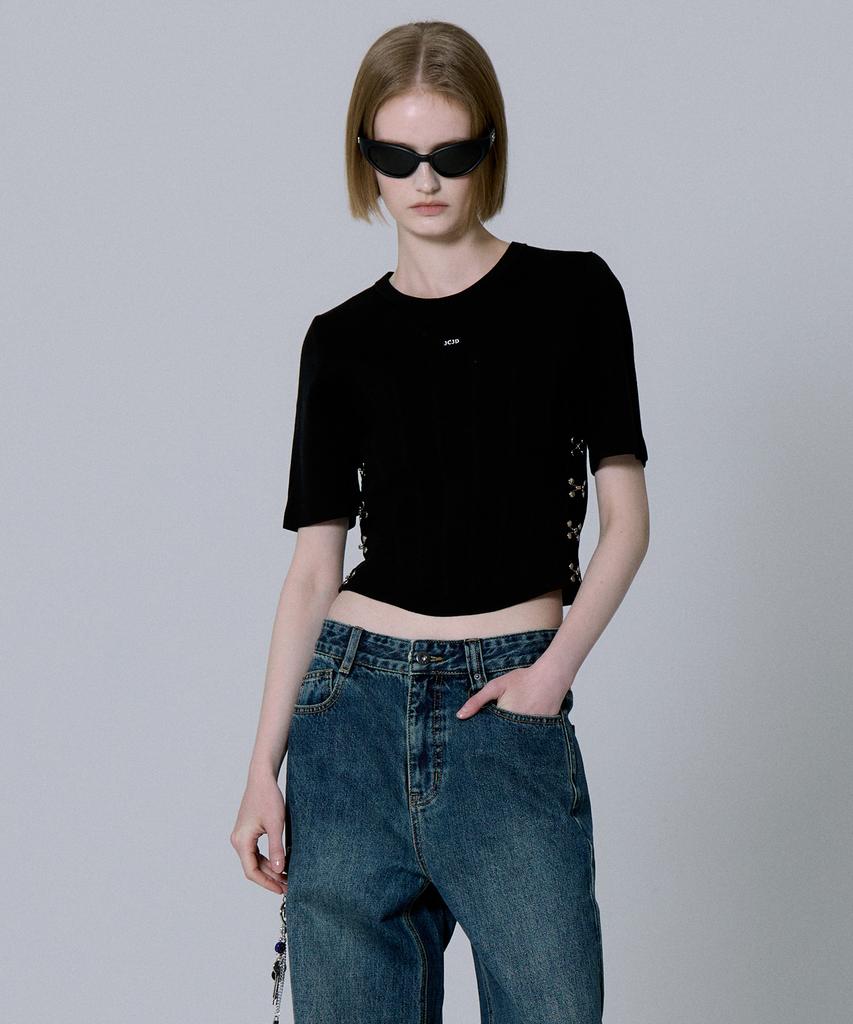 Jeissijeidi Hook Short Sleeve Knit Jzkt02Jc