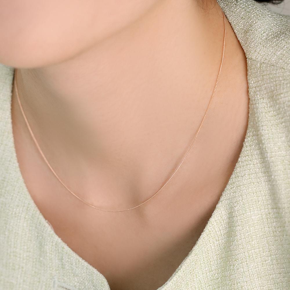 Loveenb [14K Gold] Emily Soft Chain Necklace Plain Chain