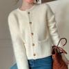 Navava Women Long Sleeve Knit Cardigan Round Neck Nc307