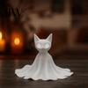Halloween Party Supplies 3D Printed Cat Ghost Desk Buddy, Cute Kitty Figurine for Solid Structure Ornament Office Shelf, Spooky Kitten Ornament, Home