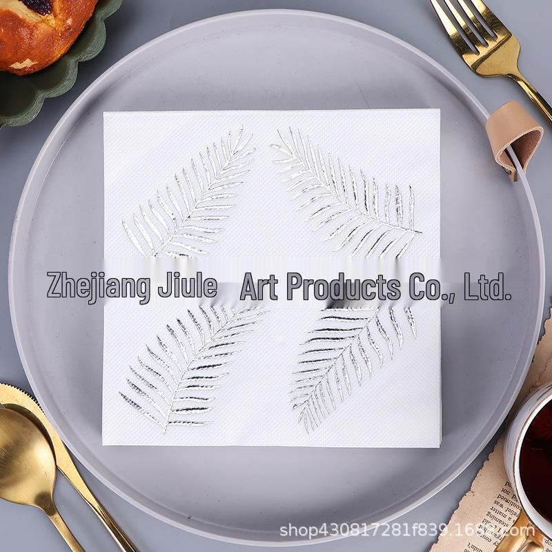 Gold & Silver Hot Stamped Happy Birthday Napkins for Party Decorations