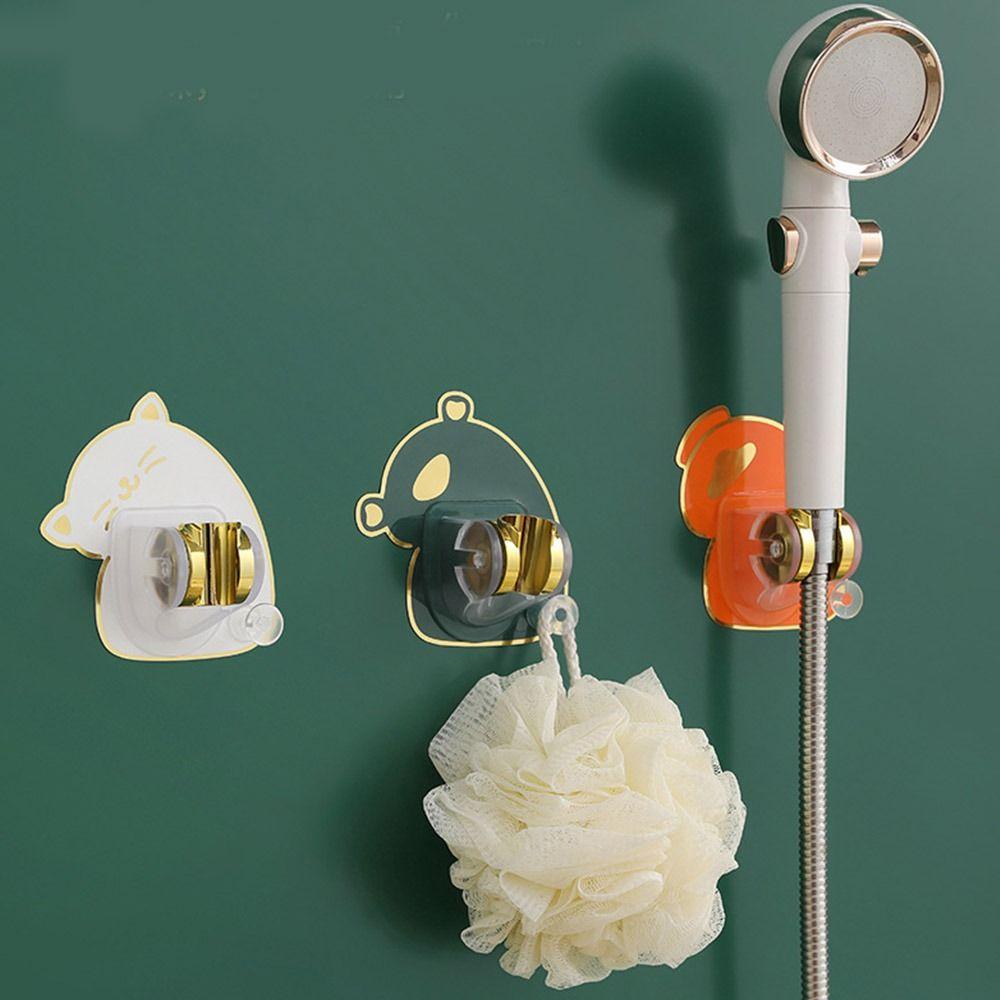 

Punch-Free Shower Bracket Self-adhesive Shower Head Base Showerhead Stand Shower Accessories зелёный