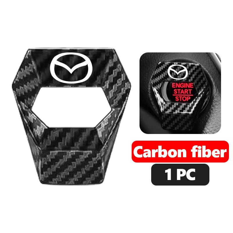 

Car One-Click Engine Start Switch Button Protective Cover Auto Interior Accessories For Mazda 3 6 CX5 2 CX3 CX9 MX5 RX8 Axela