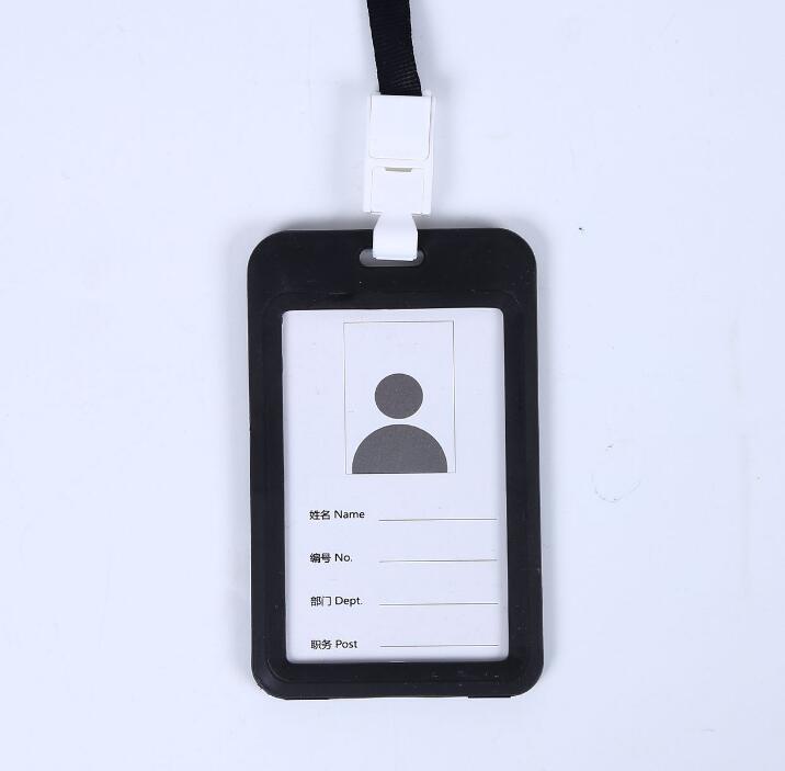 1pcs New Name Credit Card Holders Women Men Bank Card Neck Strap Card Bus ID Holder Students Kids Identity Badge With Lanyard