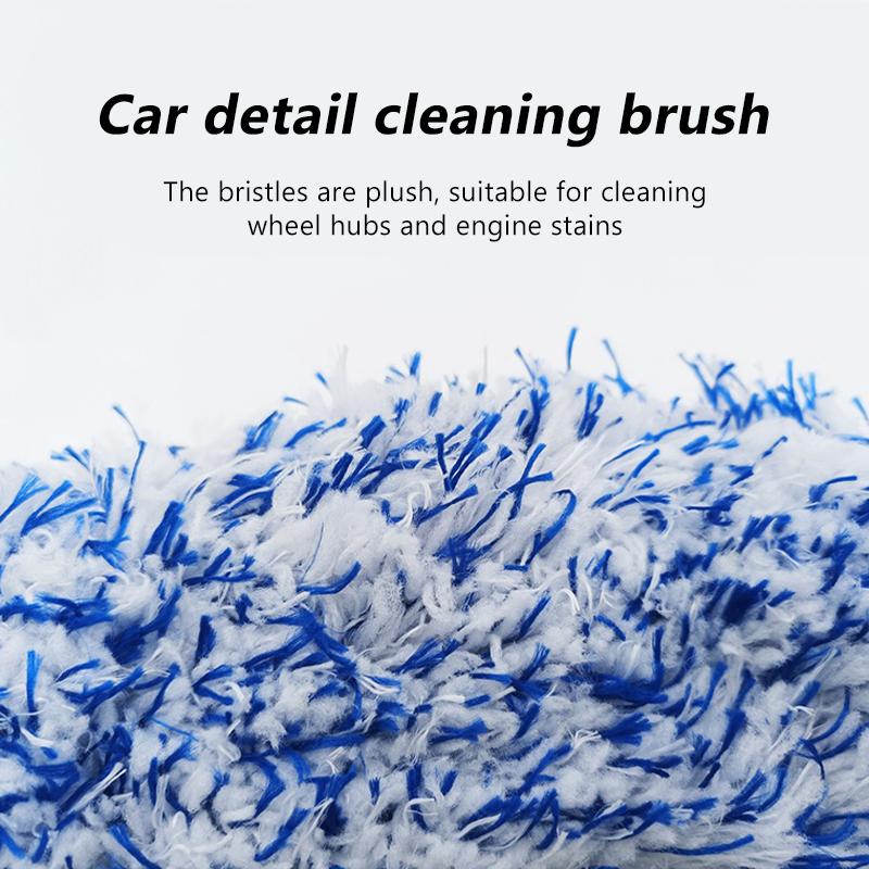 SEAMETAL Microfiber Car Wash Brush Cleaning Gloves Plastic Handle Wheel Brush Washing Tool Car Detailing Care Dust Removal Brush
