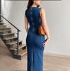 2025 European & American Sleeveless Round Neck Slimming Dress - Sexy & Commuting Style