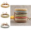 Vintage-inspired Leather Braided Bracelet Bohemian Ethnic Fashion Set Of 7
