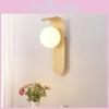 Modern Walnut Wood Grain Wall Lamp With Led Light For Living Room Decor
