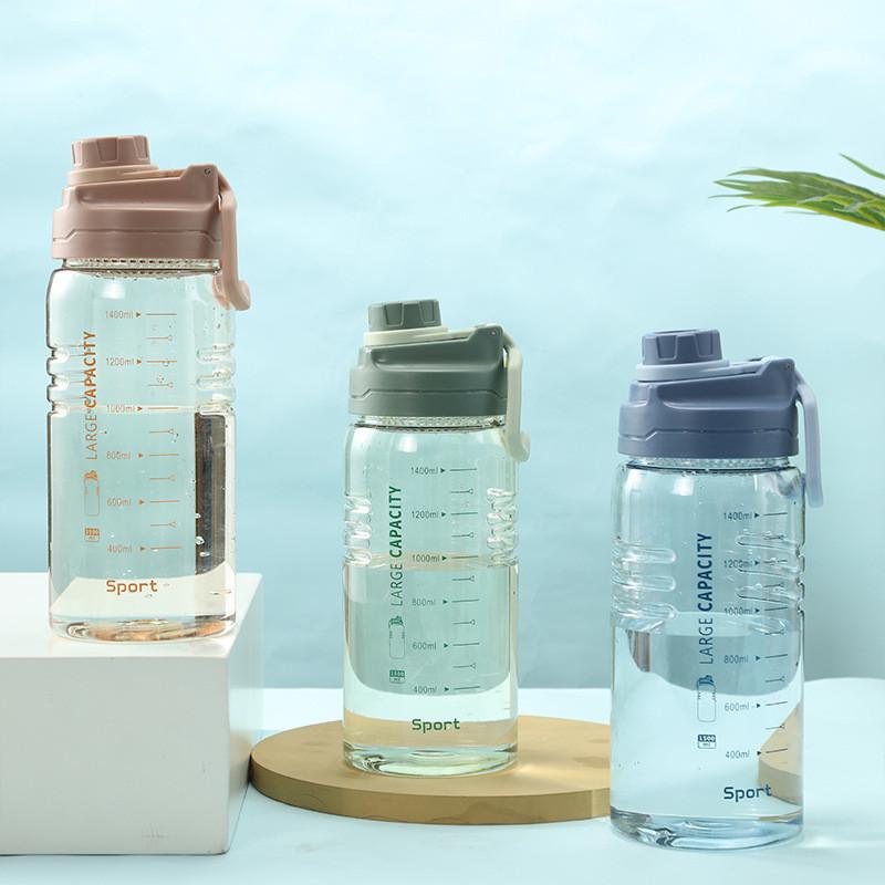 Transparent Sports Plastic Cup Large Capacity Heat Resistant Portable Fitness