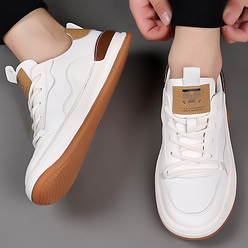 High Quality Man Luxury Designers Outdoor Sneakers Fashion Comfy Casual Leather Walking Shoes Antiskid Flat Tenis Masculino Shoe