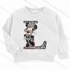 Children MINISO Minnie Hoodie Letter A B C D Kid Casual Clothes O-neck Pullover Little Baby Kawaii Cartoons Boy Girl Sweatshirts
