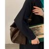 YUYULA Leather Crossbody Bag, Cowhide Handbag, Large Capacity, Coffee Color