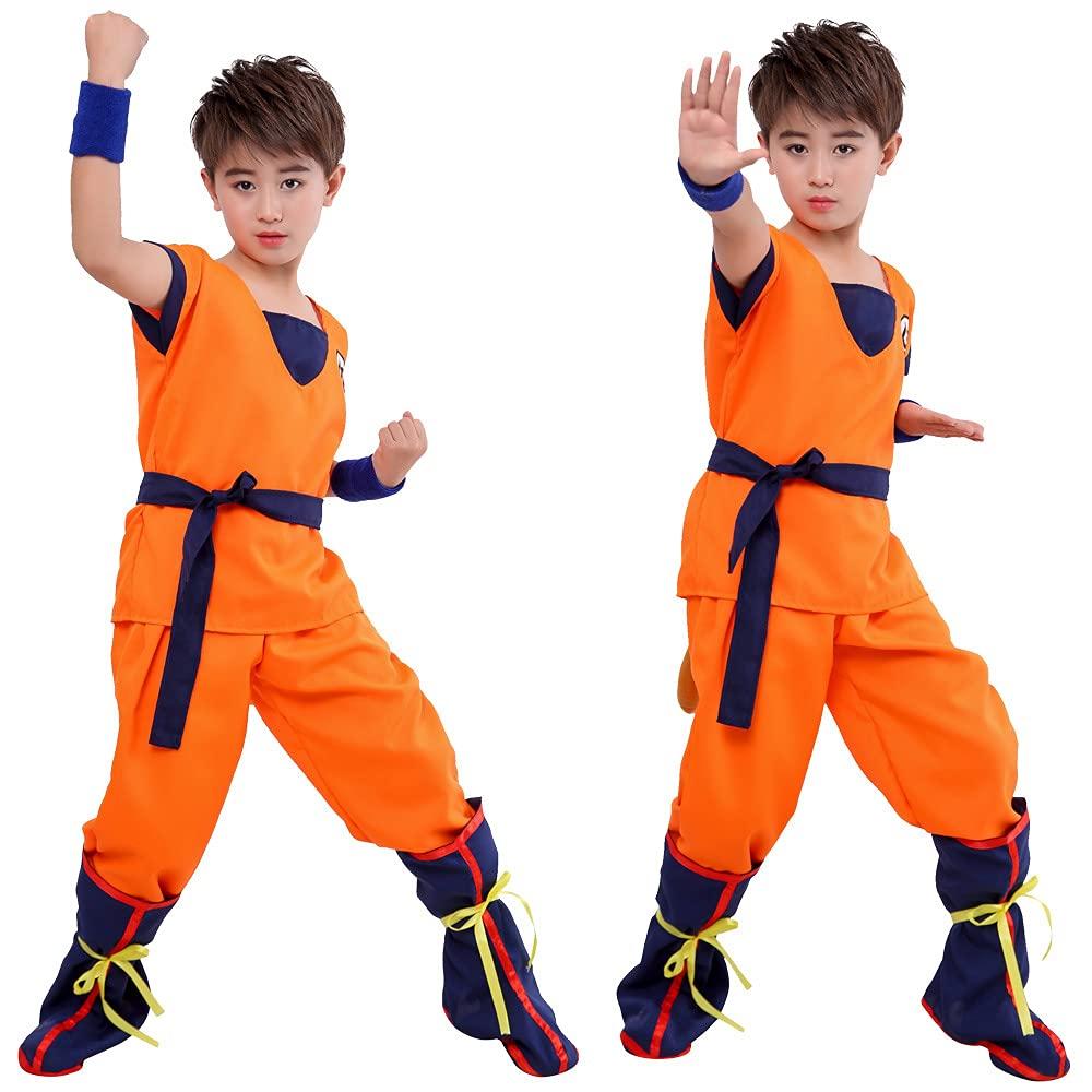 UPENC Dragon Cosplay for Son Goku and Goku Halloween Popular Martial Arts Kame Sennin Cultural Includes Tattoo Gift Kids, Characters, Costume, Kids'