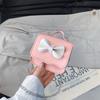 Shoulder Bow Tie Crossbody Bag Girls Trendy Mini Square Bag For School And Play