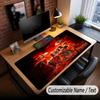 Music Drums Theme Custom Mouse Pad Personalized With Name Text Customized Desk Mat For Office Home Decor