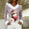 Dámské košile s dlouhým rukávem Roztomilé topy Vánoční potisky Trička Blůzy Ležérní Nadměrné velikosti Základní topy Pulovr