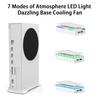 Bază de răcire pentru consolă de jocuri Ventilatoare duble reglabile cu 3 trepte Funcționare silențioasă de mare viteză cu 7 moduri de atmosferă Ventilatoare cu lumină LED pentru seria Xbox S