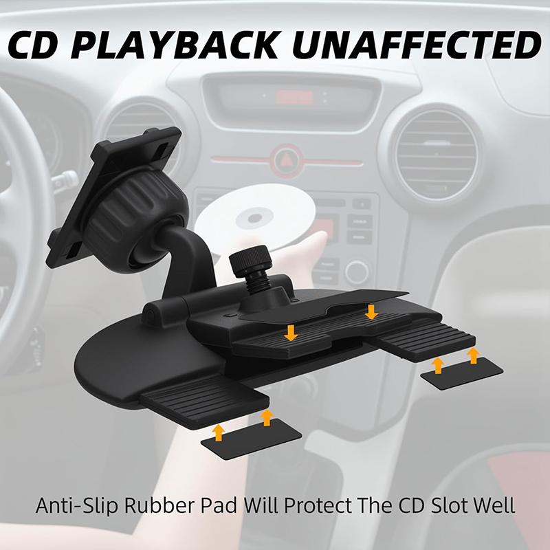Cd-sleufhouder Voor Carplay Scherm 17Mm Bal Voor Mobiele Telefoon In de Auto 4"-11" Monitor Android Auto Tablet Cd-houder