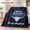 Personalisierte Flanelldecke mit Red Bull Racing Aufdruck Warme Gemütliche Decke für Zuhause Sofa Bettwäsche
