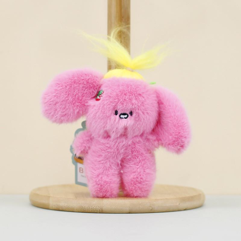 Charming Soft Monster Plush Keychain 4 Inch Stuffed Toy Bag Hanger Red Monster