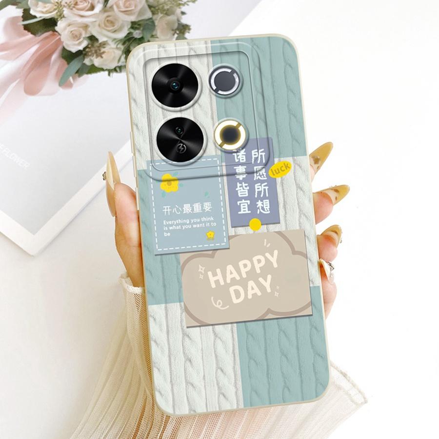 For Itel P65 4G Phone Case Cute Rabbit Painted Liquid Soft Silicone Bumber Shell For Itel P 65 4G Capa P671L Back Cover