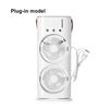 Double-Headed Spray Air Conditioner Fan 3 Speeds Rechargeable USB Desk Air Cooler Night Light Easy Cooling for Office Home